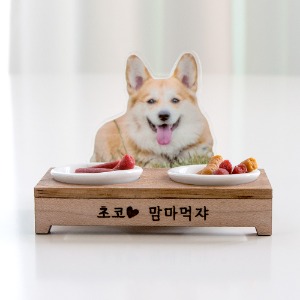 추모용 반려동물 미니어처 식탁+아크릴 사진액자 세트상품